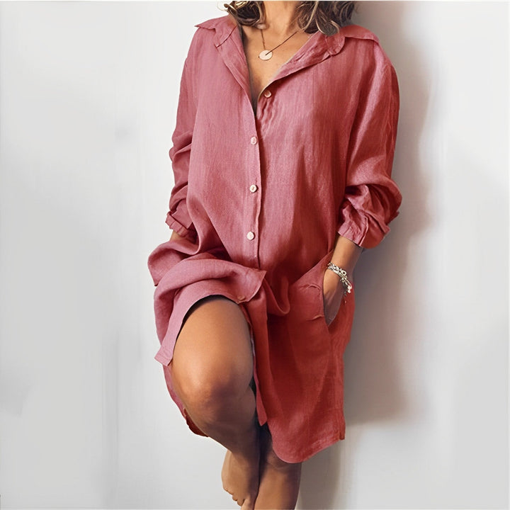 Long sleeve cotton dress