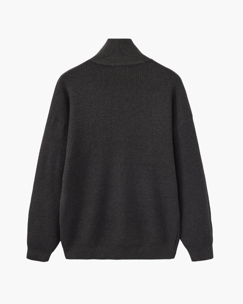 Camisola técnica com meio fecho | Camisa estruturada