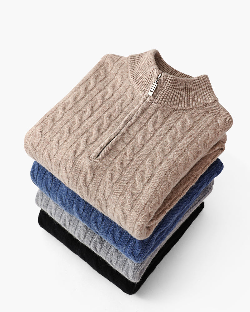 Cashmere Sweater with Half Zip | Comfort and Elegance
