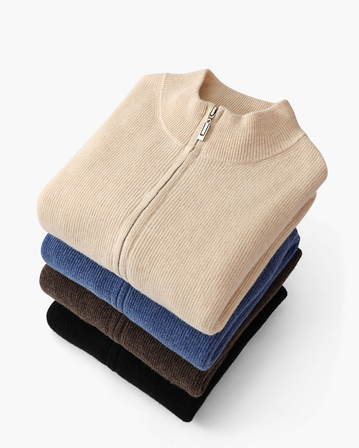 Elegant Zip Up Sweater | Everyday Comfort and Clean Style