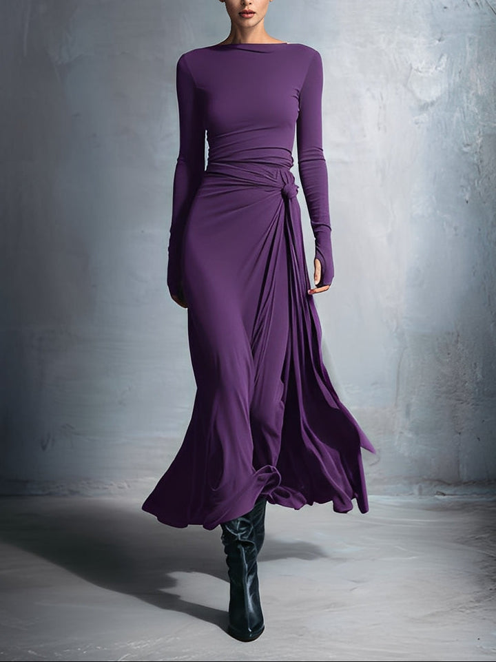 Alba - Vestido largo con lazo lateral
