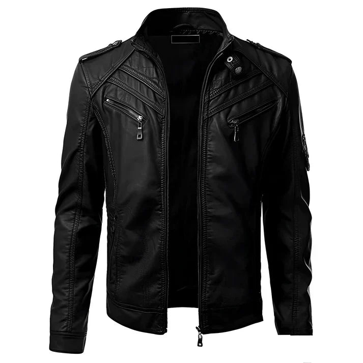 Bikerjacke mit Reißverschluss und mehreren Taschen | Ideal für einen lässigen Alltagslook