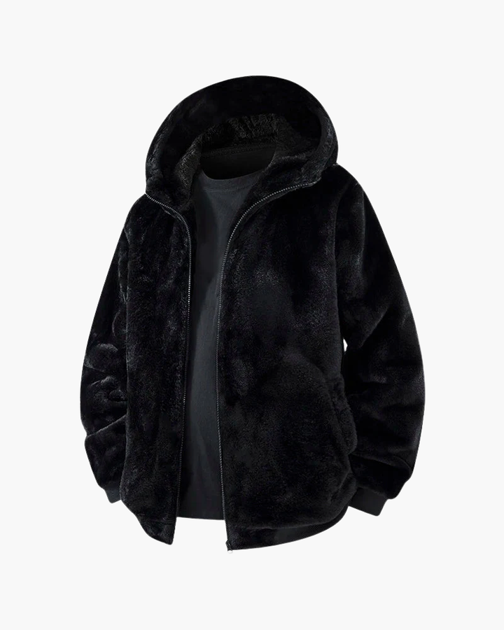 Faux Fur Jacket with Hood | Winter Comfort