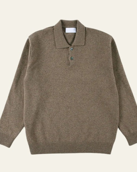 Maglione polo da uomo in maglia morbida | Colletto classico e comfort quotidiano