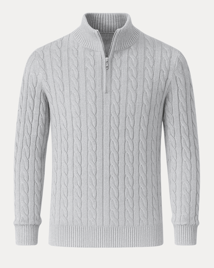 Unisex Cable Sweater with Half Zip | Comfort and Classic Style for Every Occasion