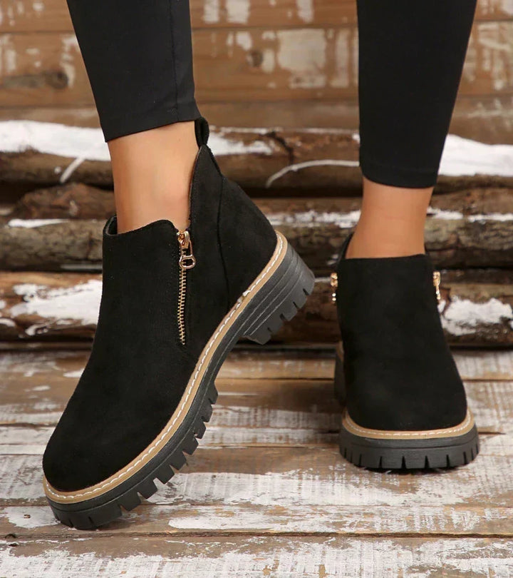 Rosina | Botines con cremallera y suela gruesa