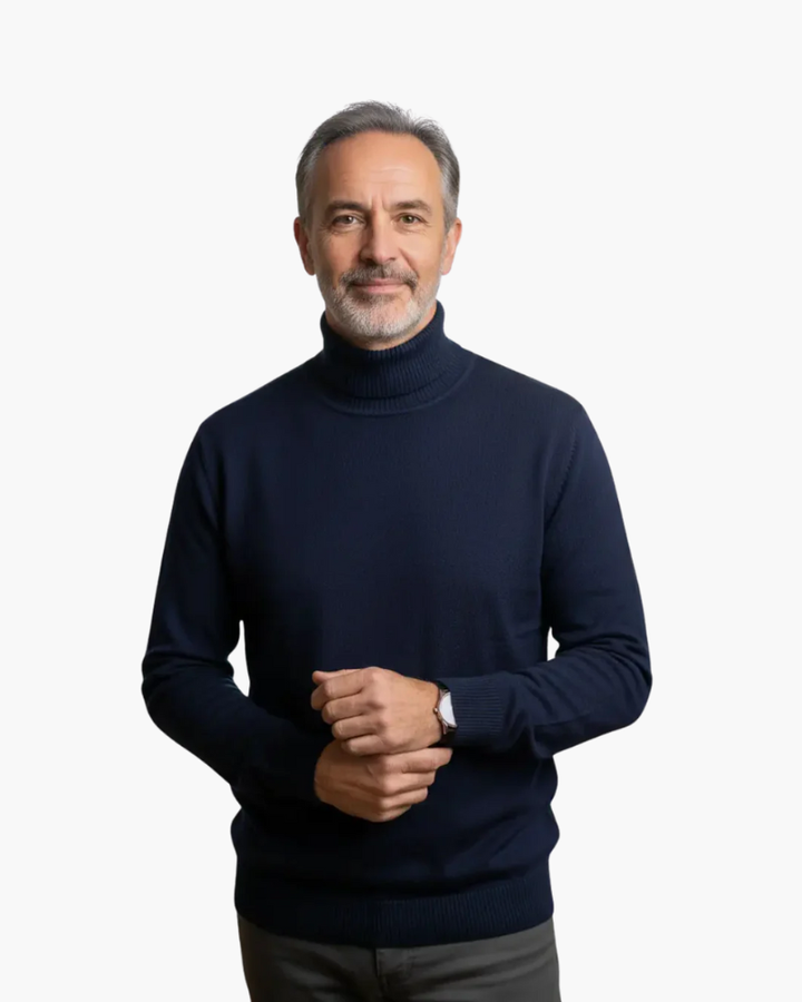 Stretch Viscose Turtleneck Sweater | Elegant Comfort
