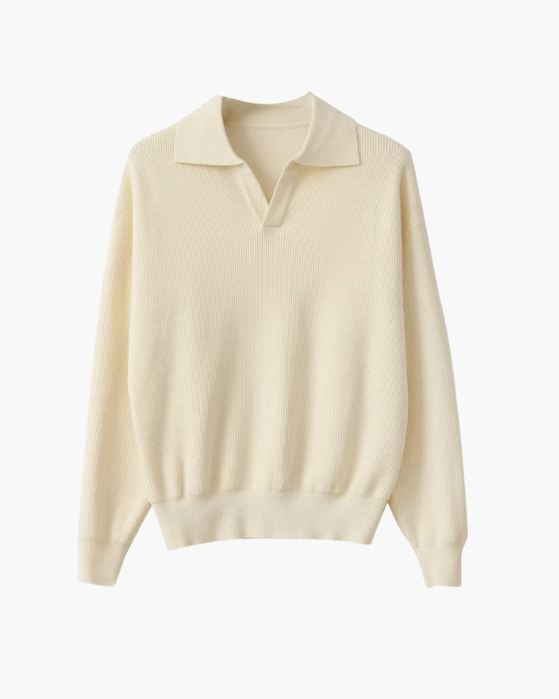 Jersey tipo polo de punto texturizado | Comodidad y estilo smart casual