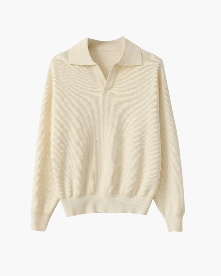Jersey tipo polo de punto texturizado | Comodidad y estilo smart casual