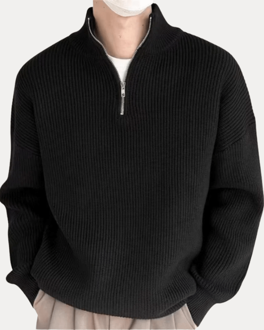 Maglione da uomo con mezza zip | Stile smart casual e comfort invernale