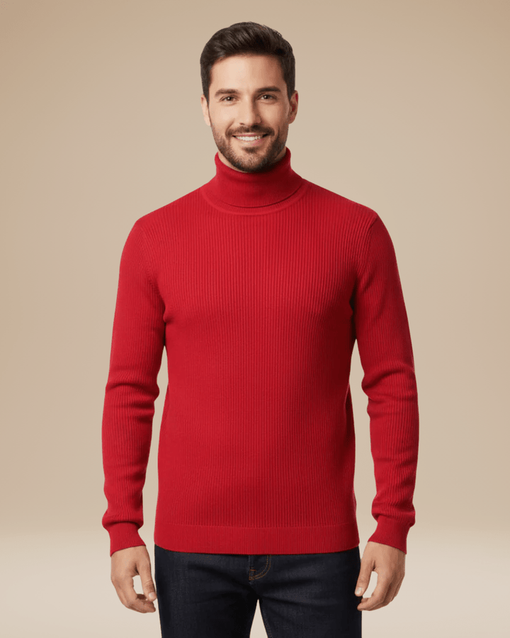 Jersey de cuello alto para hombre | Punto fino y suave, y calidez ligera