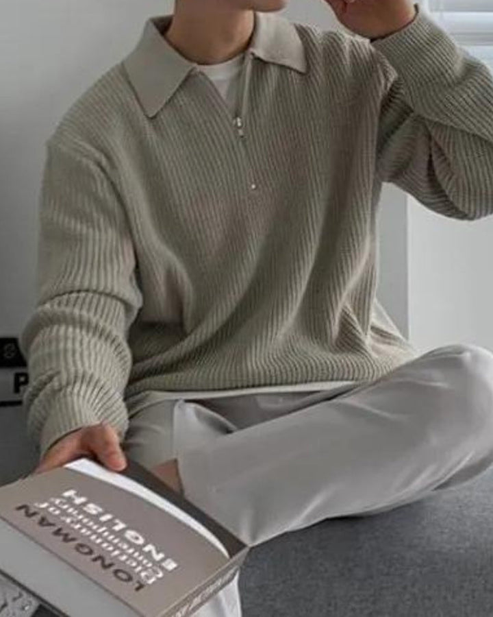Elegant Half-Zip Sweater | Classic Style and Comfort