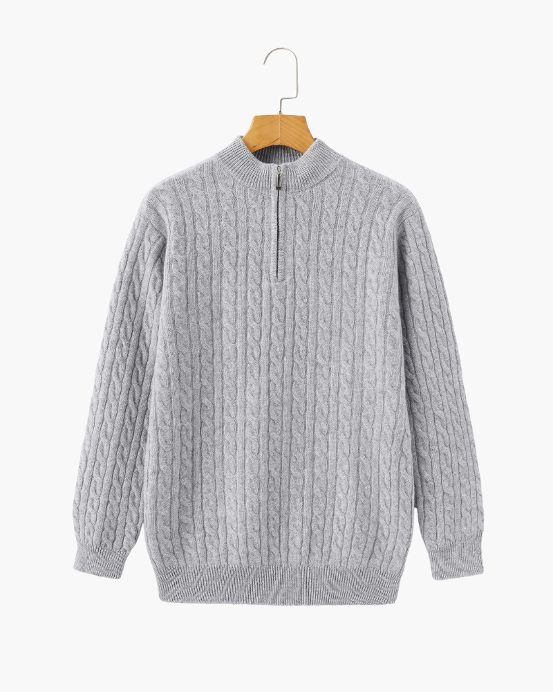 Cashmere Sweater with Half Zip | Comfort and Elegance