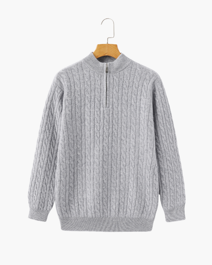 Cashmere Sweater with Half Zip | Comfort and Elegance