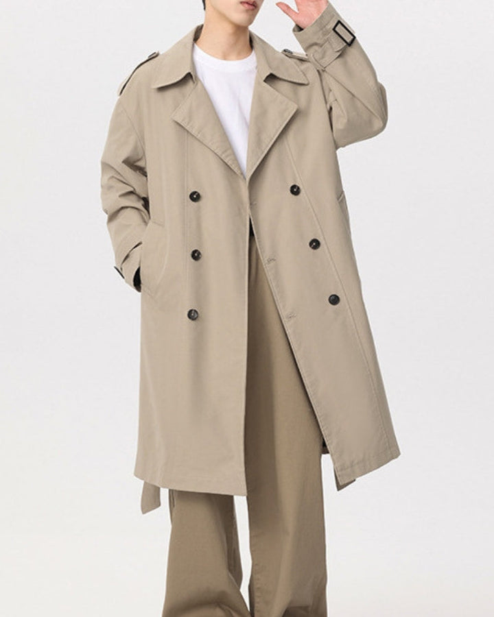 Gabardina clássica de trespasse | Elegância funcional