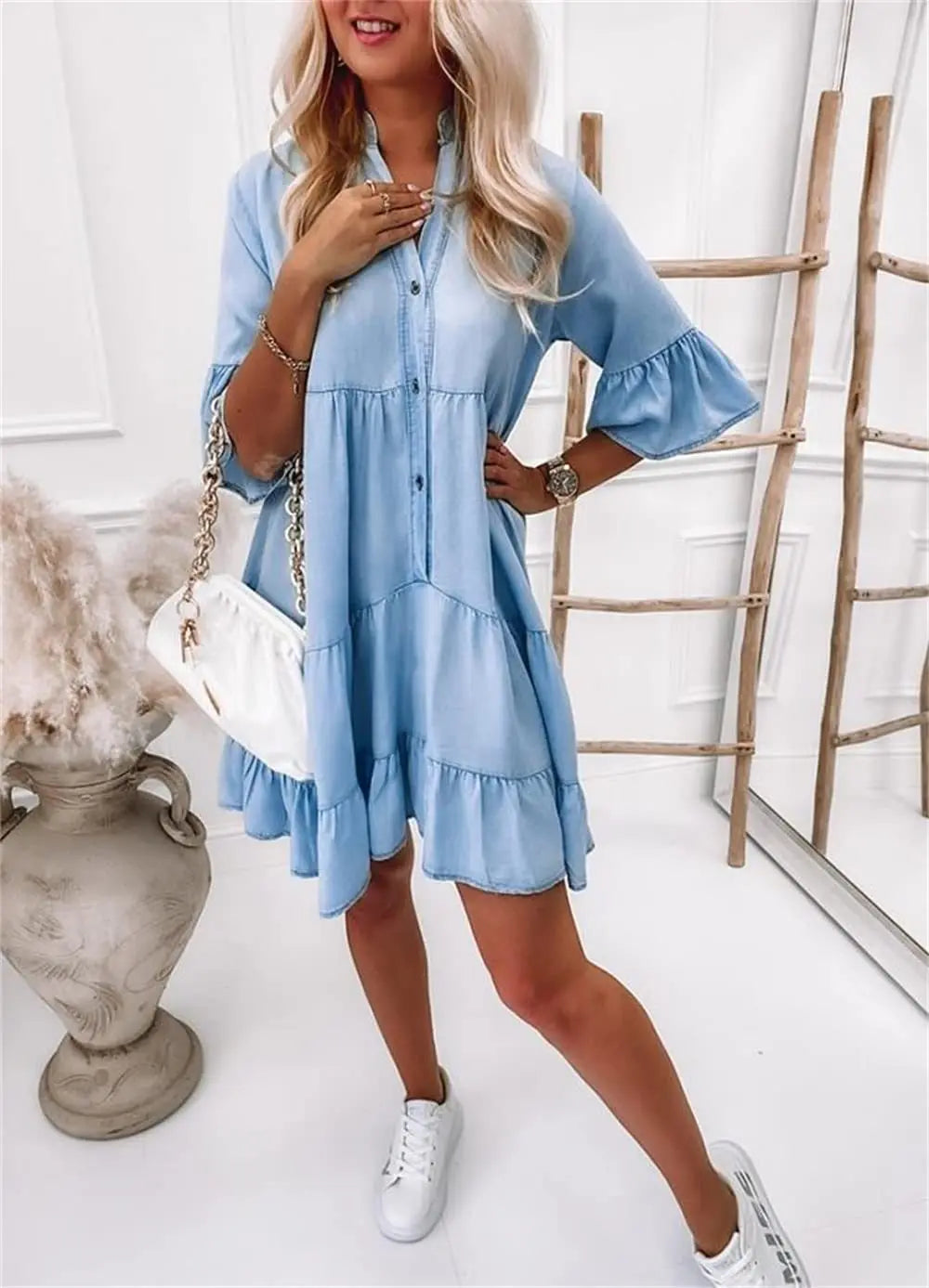 Loose denim dress elegant