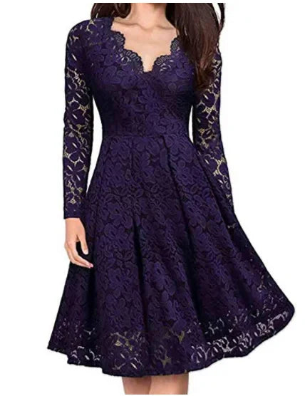 V-neck lace dress - Lara