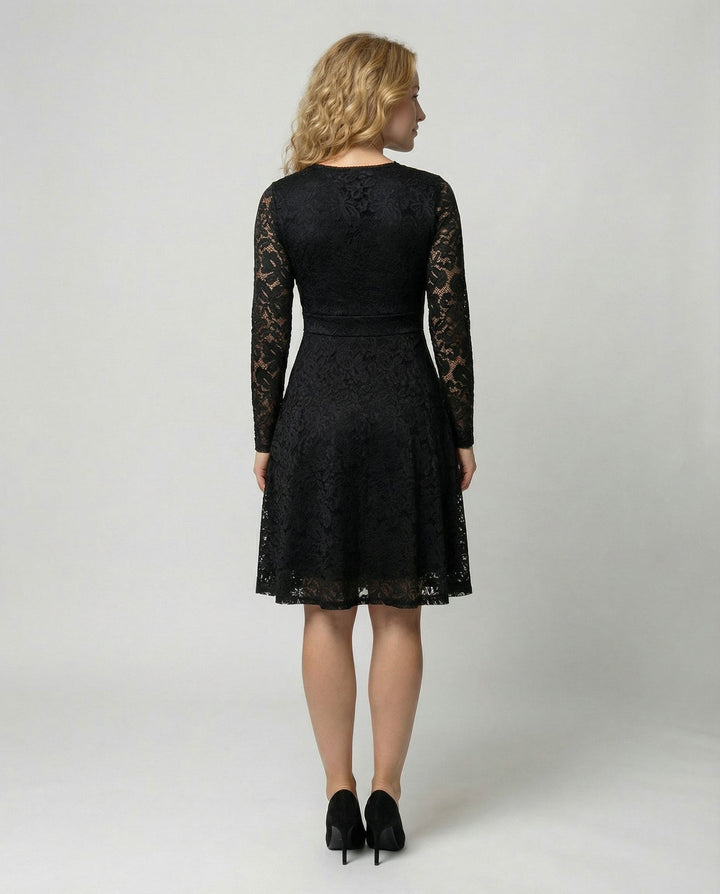 Long Sleeve Lace V-Neck Dress