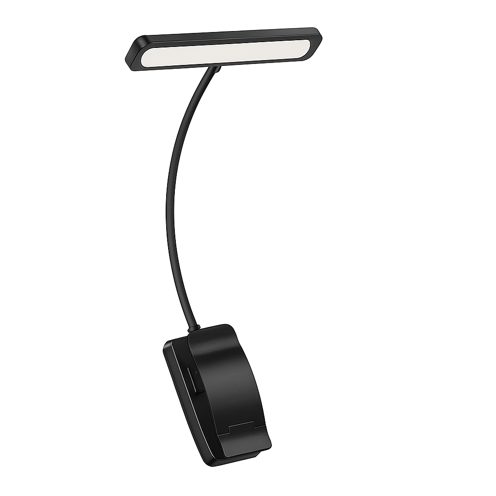 LED-Klemm-Leselampe | 3 Farbmodi, 10 Stufen, bis 80 h Akk