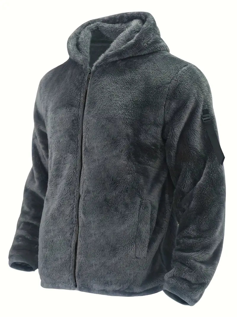Nilo | Sweat à capuche en polaire à fermeture zippée sur la manche