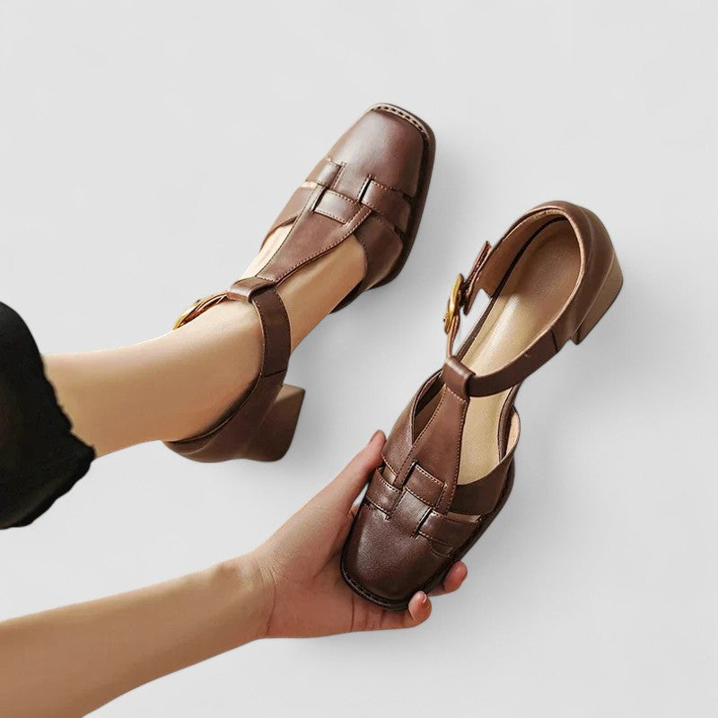 Scarlett – Orthopedic T-Strap block heels