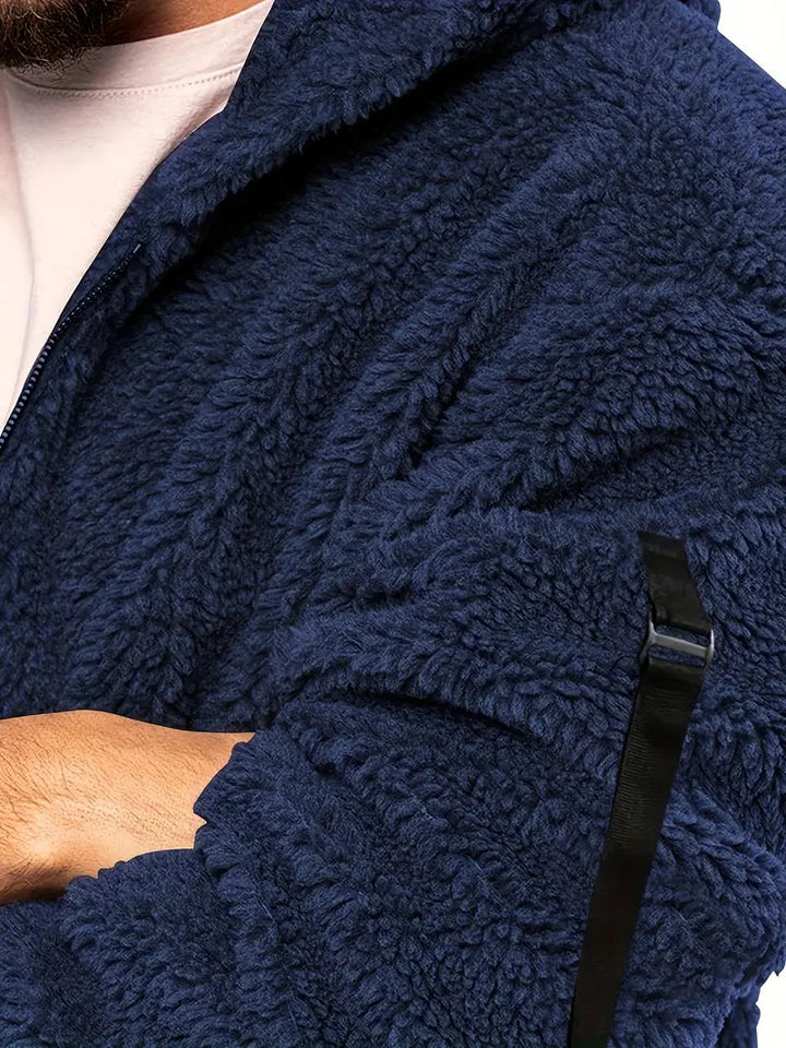 Nilo | Sweat à capuche en polaire à fermeture zippée sur la manche