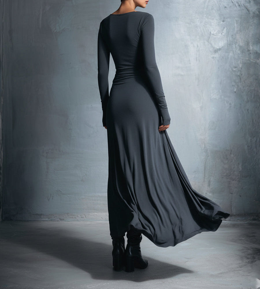 Alba - Vestido largo con lazo lateral