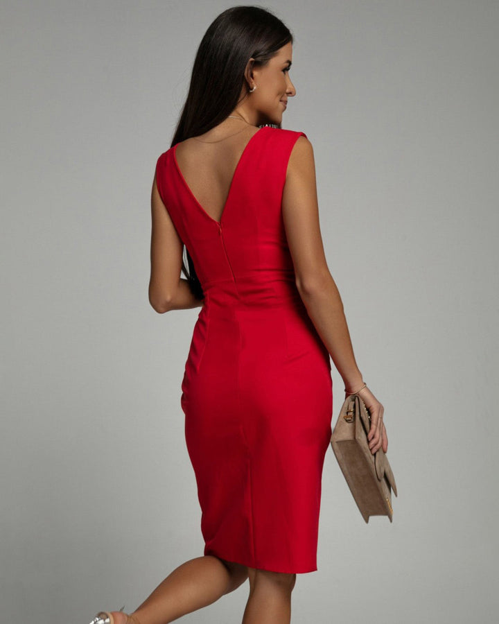 Freesia | Abito aderente con scollo a V e spacco