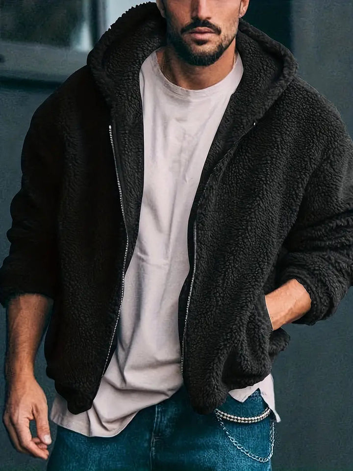 Nilo | Sweat à capuche en polaire à fermeture zippée sur la manche