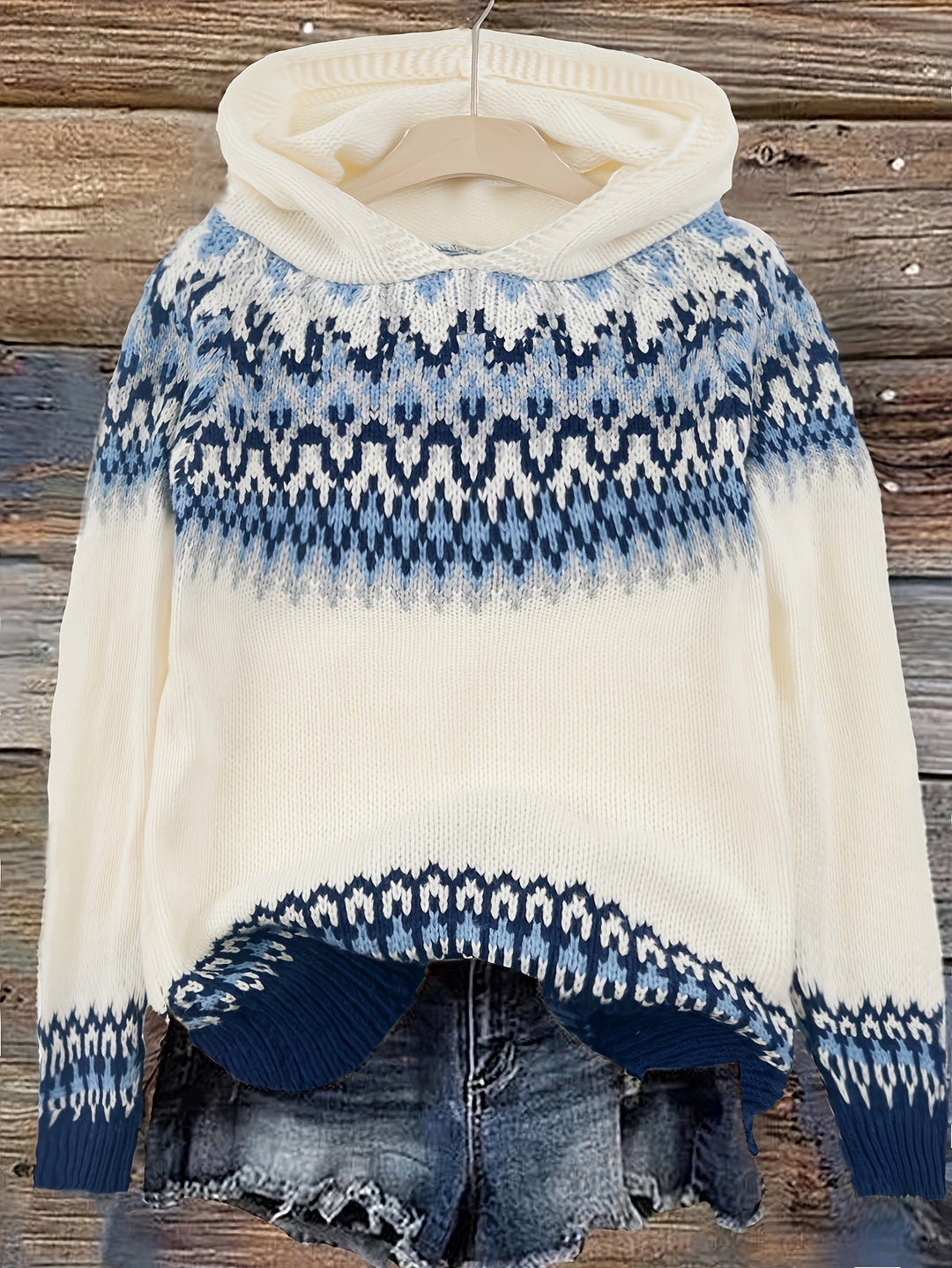 Nerea - Suéter con capucha - Jacquard