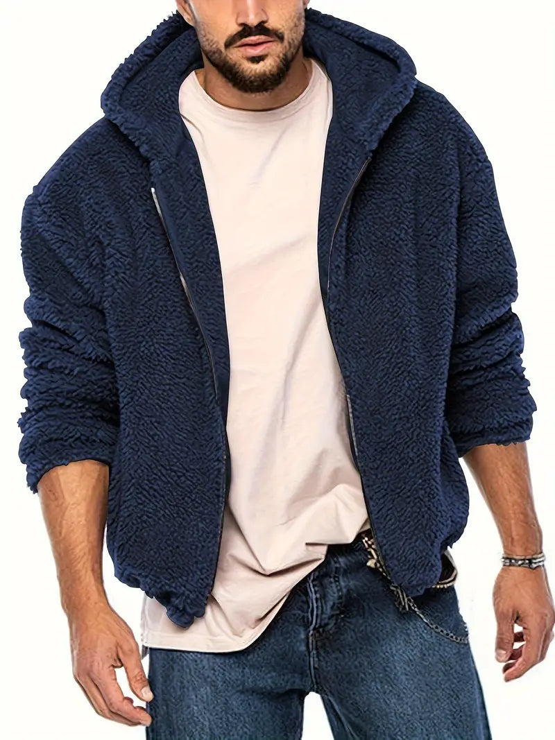 Nilo | Sweat à capuche en polaire à fermeture zippée sur la manche
