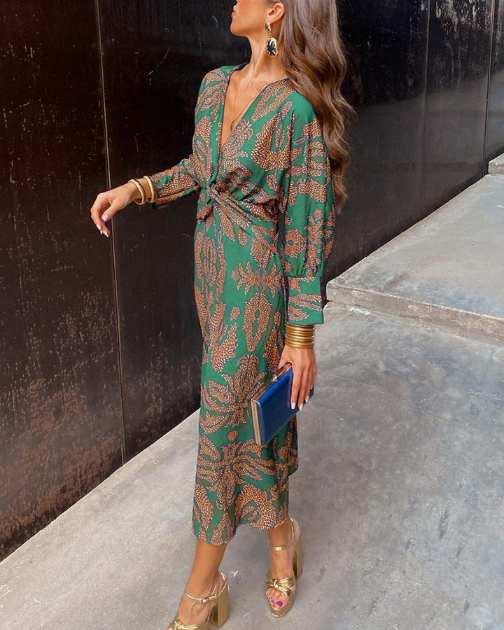 Celeste | Floral Elegance Midi Dress