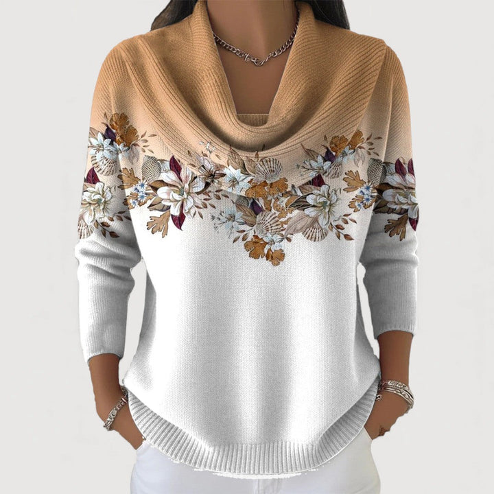 Aurora | Floral Turtleneck Sweater