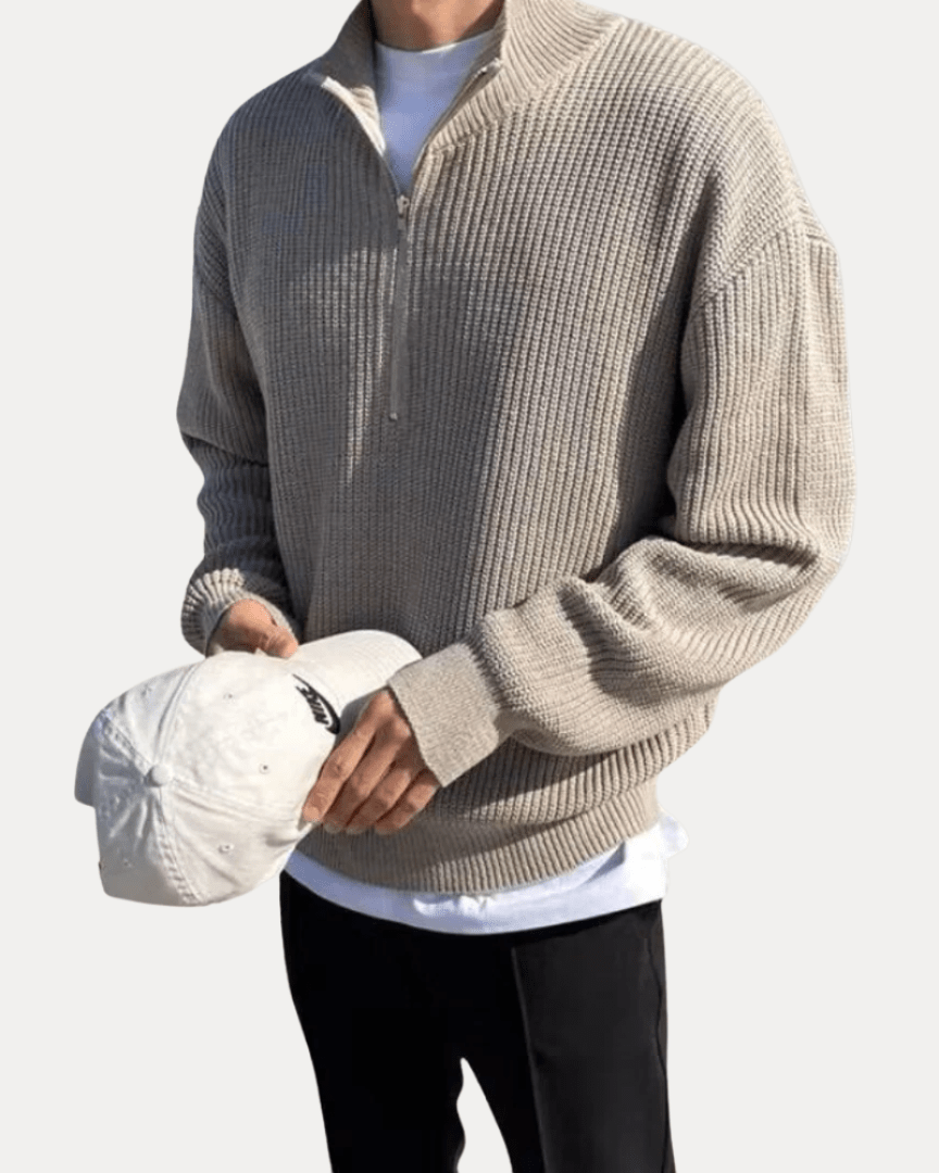 Maglione da uomo con mezza zip | Stile smart casual e comfort invernale