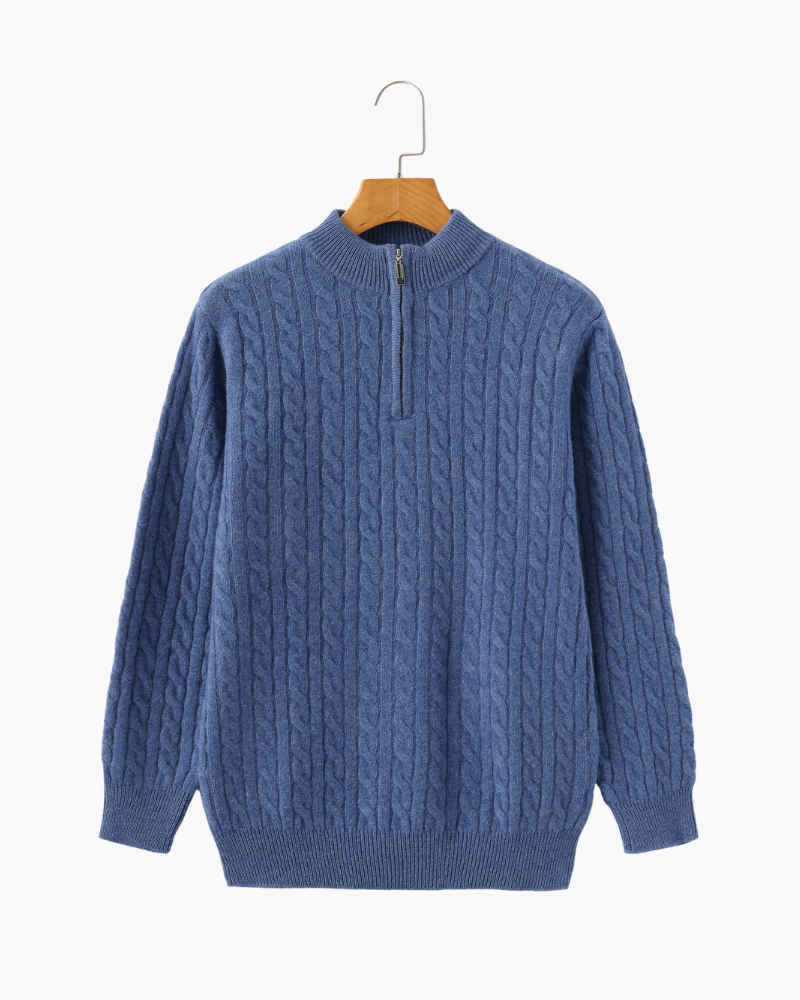 Cashmere Sweater with Half Zip | Comfort and Elegance