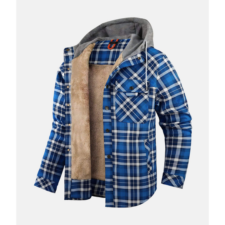 Checked Jacket with Buttons and Hood | Ideal for Cool Days and Casual Looks