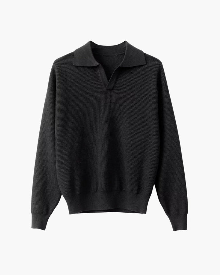 Jersey tipo polo de punto texturizado | Comodidad y estilo smart casual