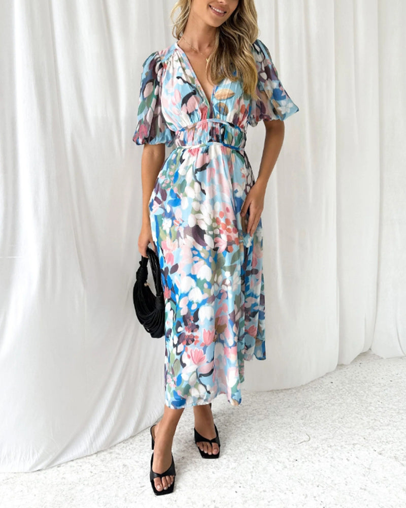 Celine | Abito Femminile con Motivo Floreale