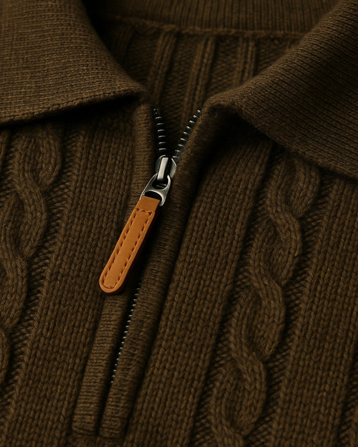 Polo de homem com meio fecho | Aquecimento envolvente e visual casual elegante