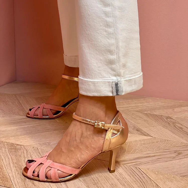 HIGH SANDALS WITH STRAPS