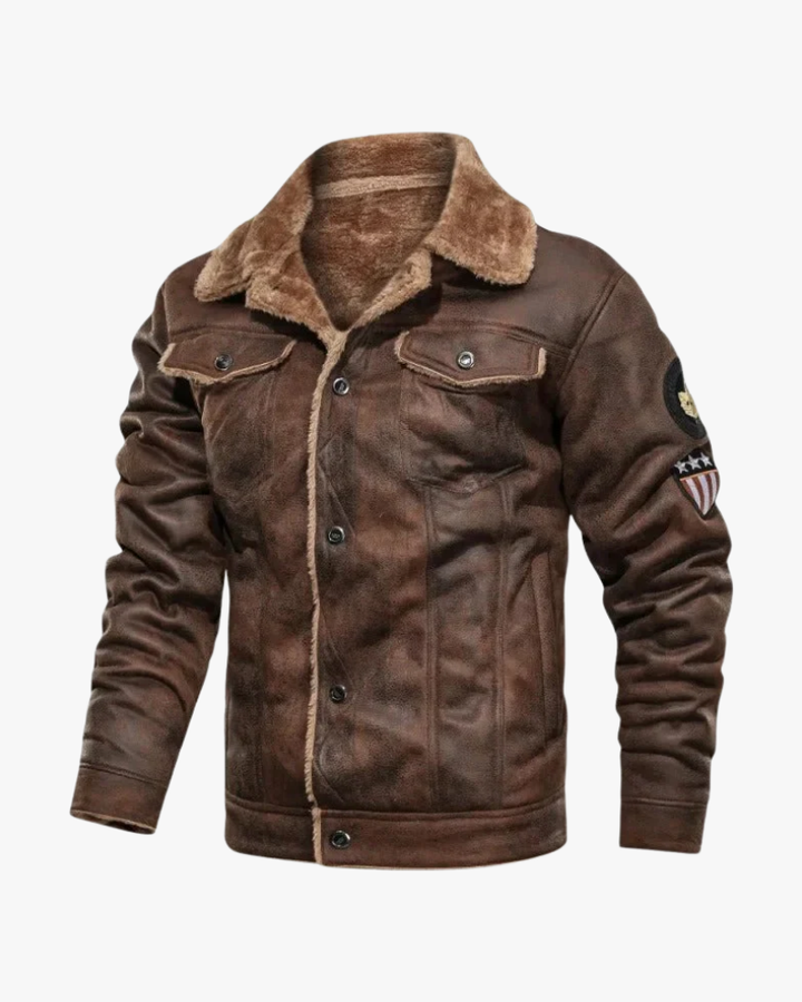 Leather Jacket with Fleece Interior | Style and Comfort