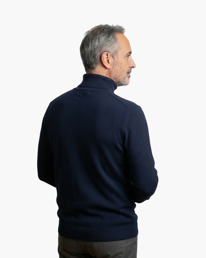 Stretch Viscose Turtleneck Sweater | Elegant Comfort
