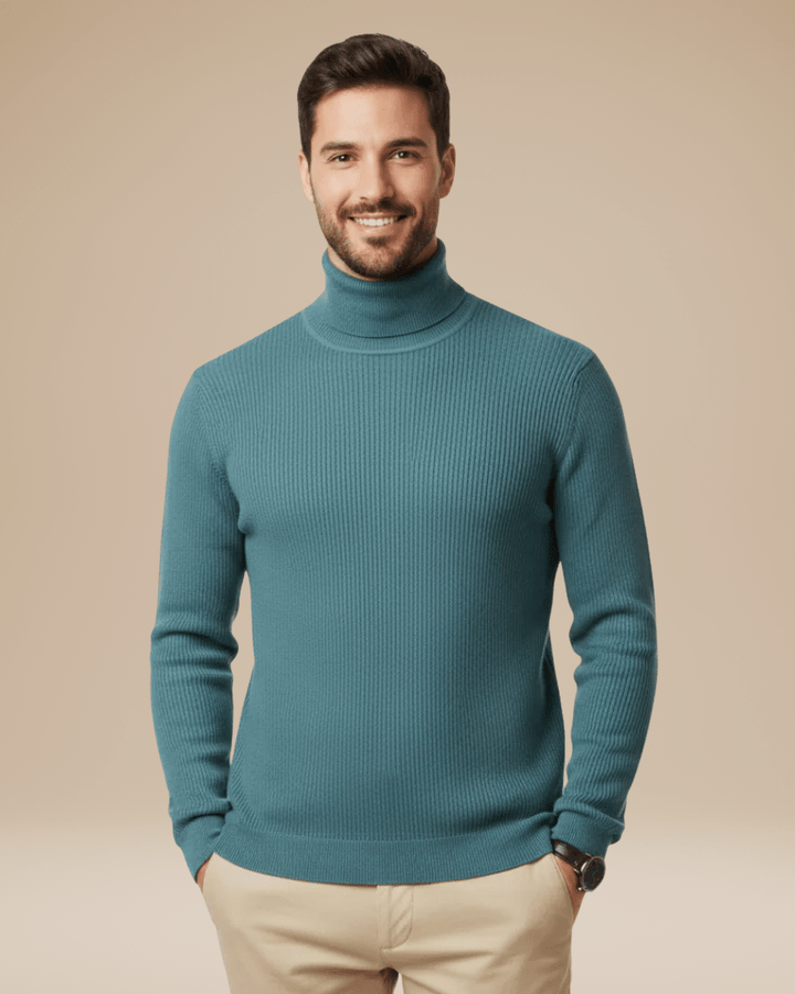 Jersey de cuello alto para hombre | Punto fino y suave, y calidez ligera