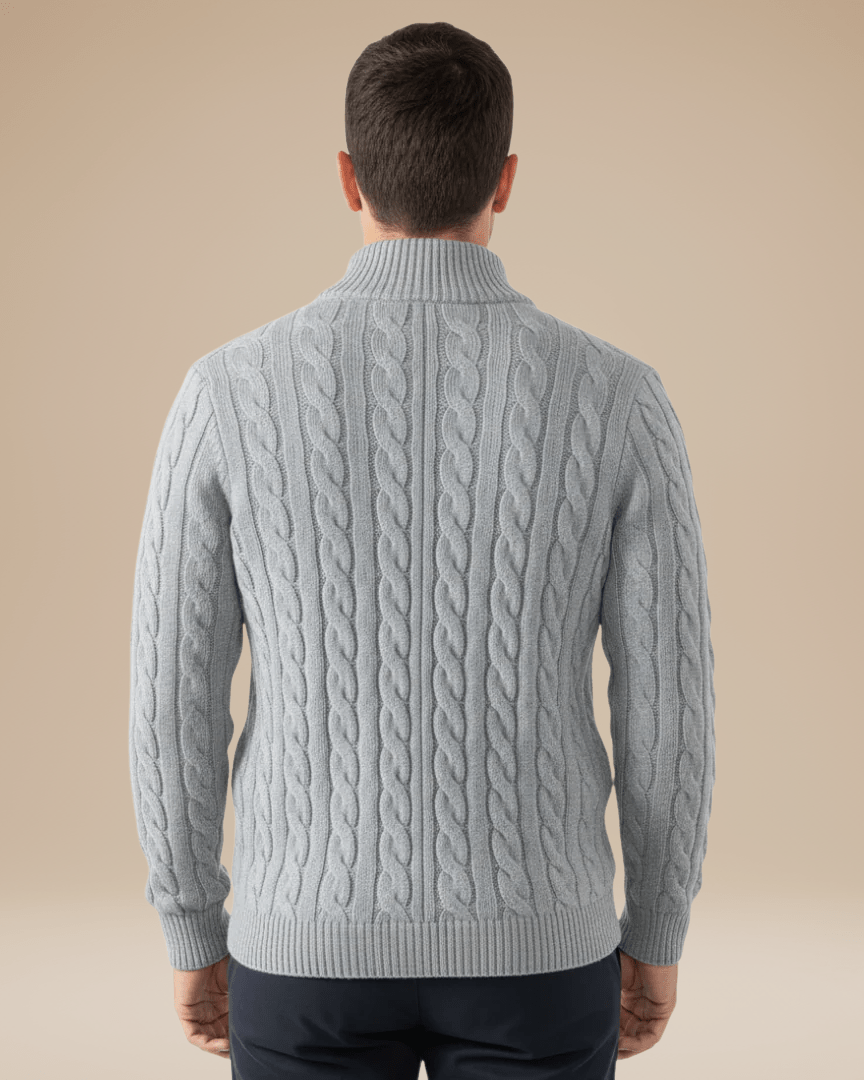 Unisex Cable Sweater with Half Zip | Comfort and Classic Style for Every Occasion