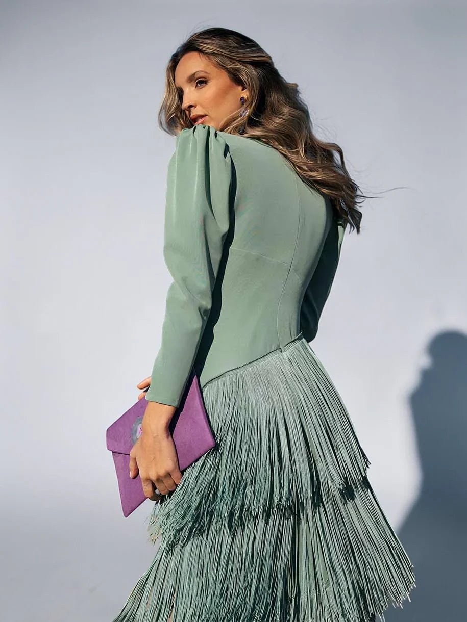 Sofia | Abito elegante con frange