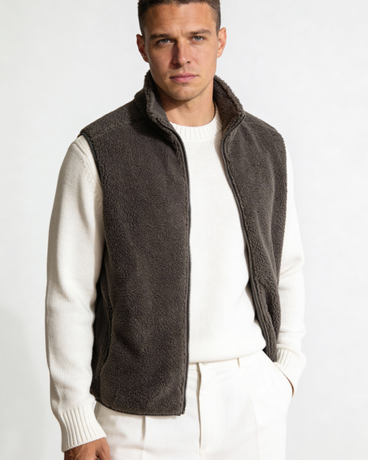 Gilet da uomo in pile sherpa di alta qualità | Calore avvolgente e stile versatile