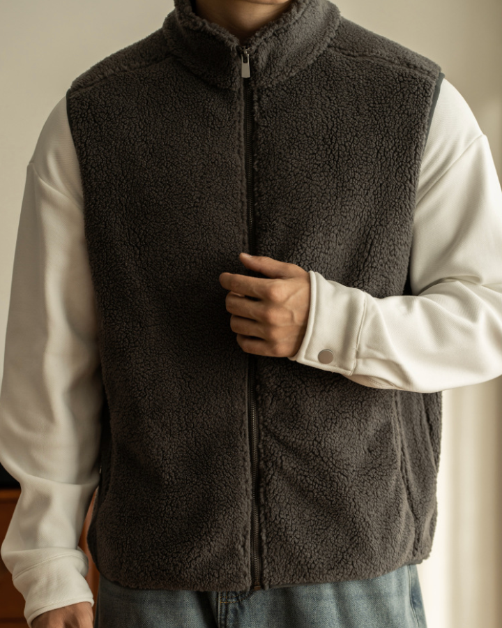 Gilet da uomo in pile sherpa di alta qualità | Calore avvolgente e stile versatile