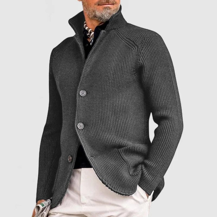 Santiago | Cardigan con bottoni e collo rialzato
