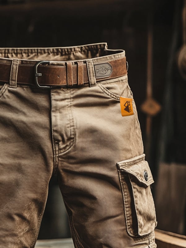 Cazel | Retro Multi-Pocket Cargo Shorts