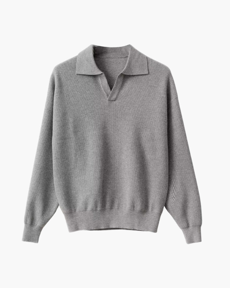 Jersey tipo polo de punto texturizado | Comodidad y estilo smart casual